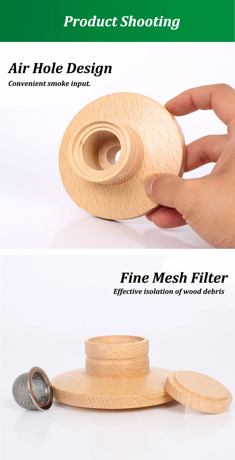 Wooden Bar Cocktail Smoker Kit