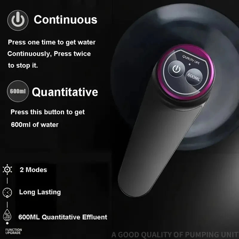 Portable 5-Gallon Water Dispenser with USB Charging Automatic Electric Pump