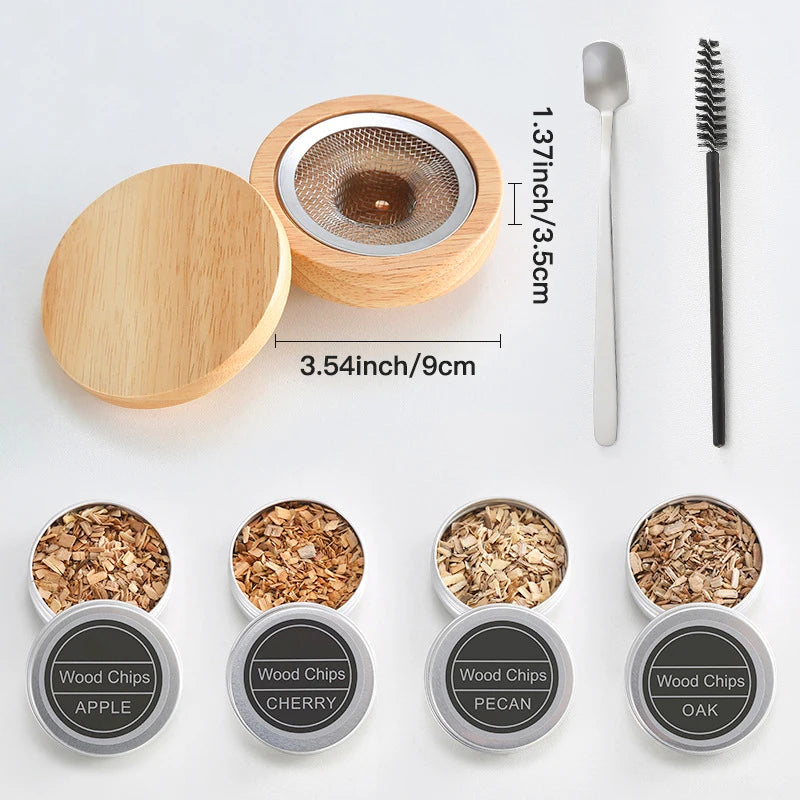 Wooden Bar Cocktail Smoker Kit