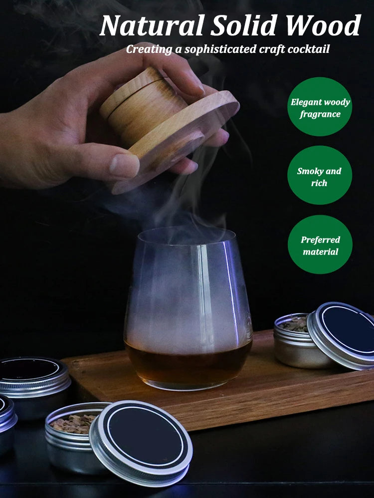 Wooden Bar Cocktail Smoker Kit